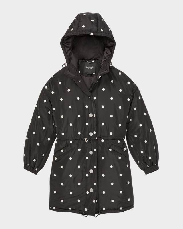 breezy dot oversized taffeta anorak jacket